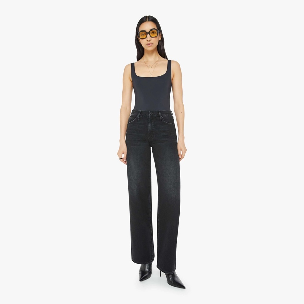 MOTHER The Spinner Zip Sneak in Black Magic